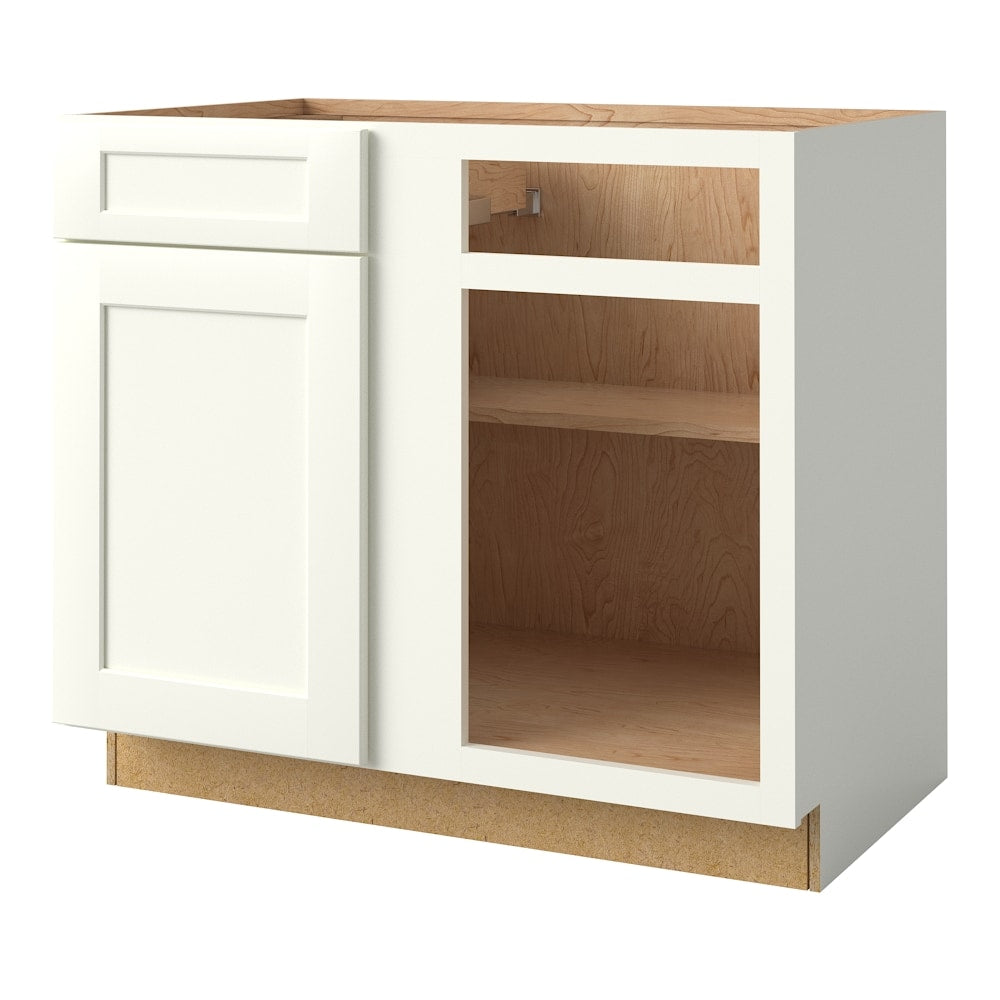 allen + roth Aveley 39-in W x 34.5-in H x 24-in D Linen Blind 1-Drawer Base Fully Assembled Cabinet (Flat Panel Shaker Style)