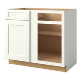 allen + roth Aveley 39-in W x 34.5-in H x 24-in D Linen Blind 1-Drawer Base Fully Assembled Cabinet (Flat Panel Shaker Style)