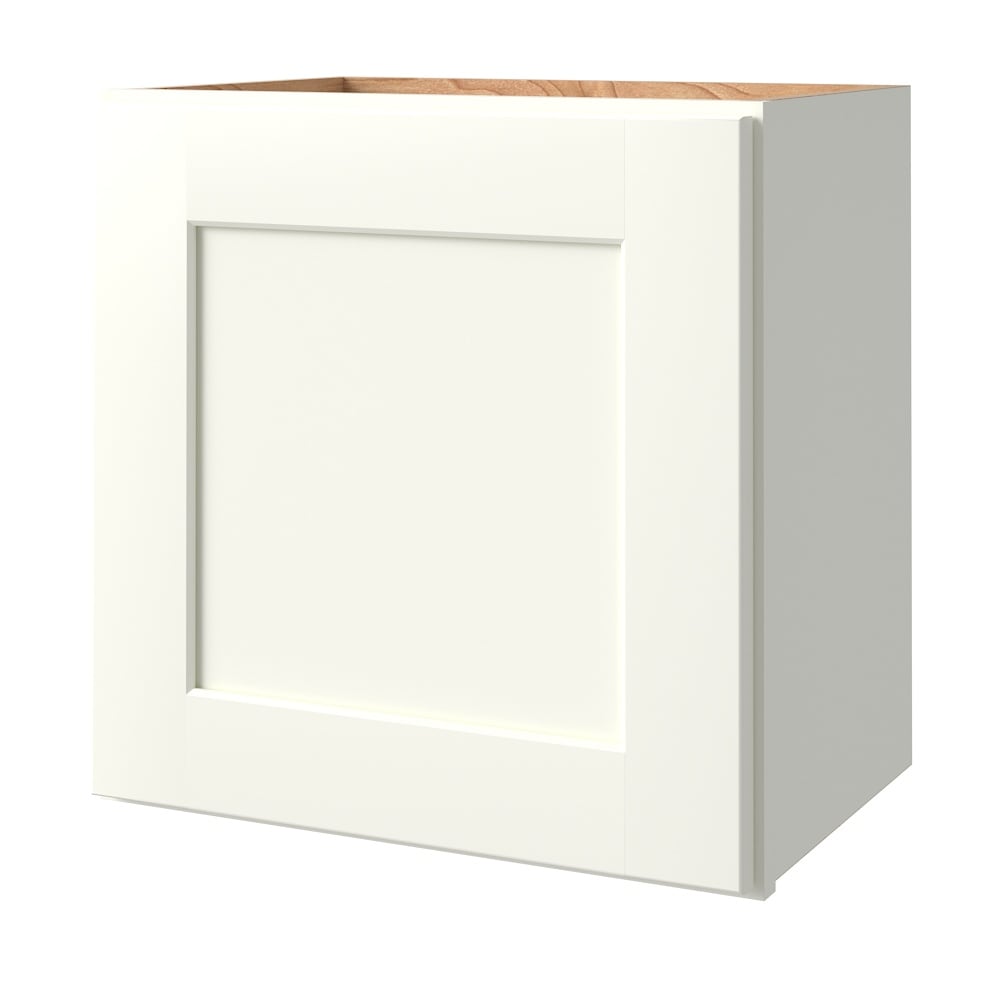 allen + roth Aveley 18-in W x 18.125-in H x 12-in D Linen Wall Fully Assembled Cabinet (Flat Panel Shaker Door Style)