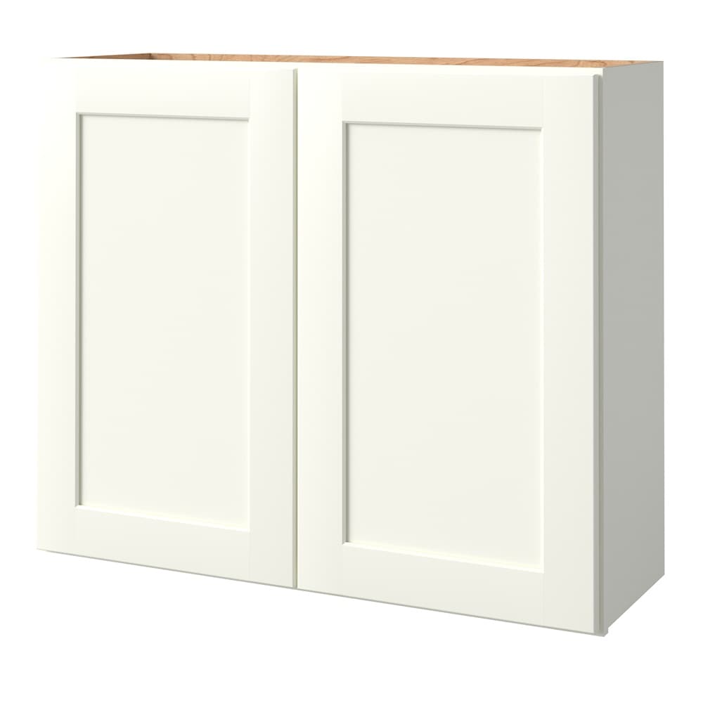 allen + roth Aveley 33-in W x 36.125-in H x 12-in D Linen Wall Fully Assembled Cabinet (Flat Panel Shaker Door Style)