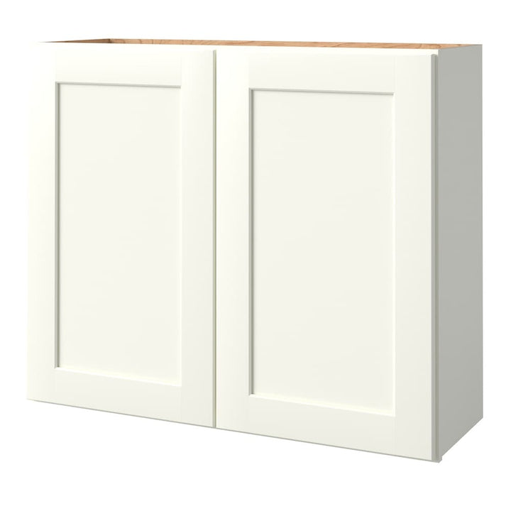 allen + roth Aveley 36-in W x 30.125-in H x 12-in D Linen Wall Fully Assembled Cabinet (Flat Panel Shaker Door Style)