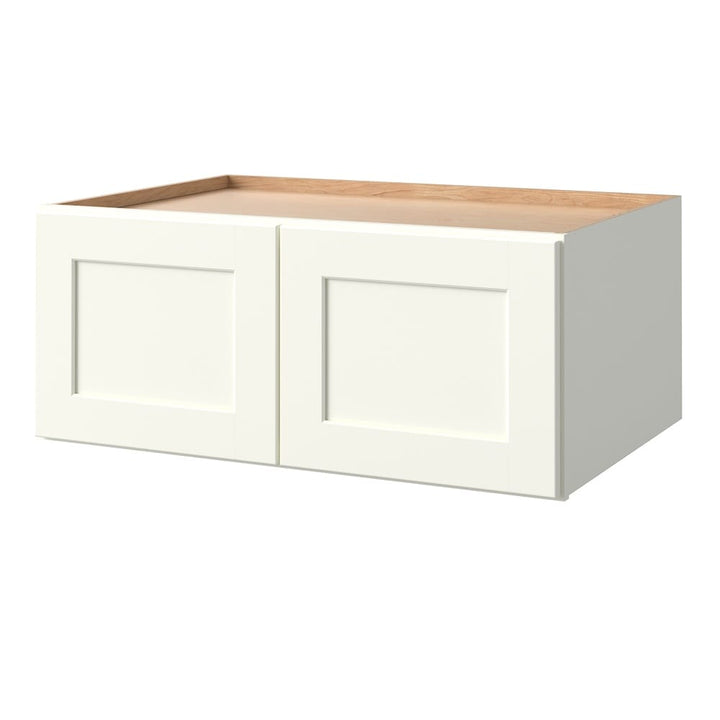 allen + roth Aveley 36-in W x 15.125-in H x 12-in D Linen Wall Fully Assembled Cabinet (Flat Panel Shaker Door Style)