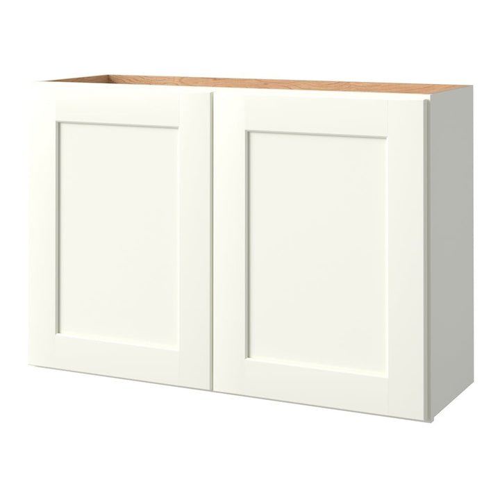 allen + roth Aveley 36-in W x 24.5-in H x 12-in D Linen Wall Fully Assembled Cabinet (Flat Panel Shaker Door Style)