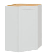 Diamond NOW Arcadia 12-in W x 36-in H x 24-in D White Diagonal Corner Wall Fully Assembled Cabinet (Recessed Panel Shaker Style)