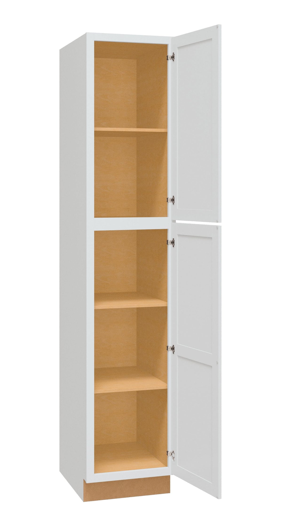 Diamond NOW Arcadia 18-in W x 90-in H x 23.75-in D White Pantry Fully Assembled Cabinet (Recessed Panel Shaker Door Style)