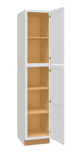 Diamond NOW Arcadia 18-in W x 90-in H x 23.75-in D White Pantry Fully Assembled Cabinet (Recessed Panel Shaker Door Style)