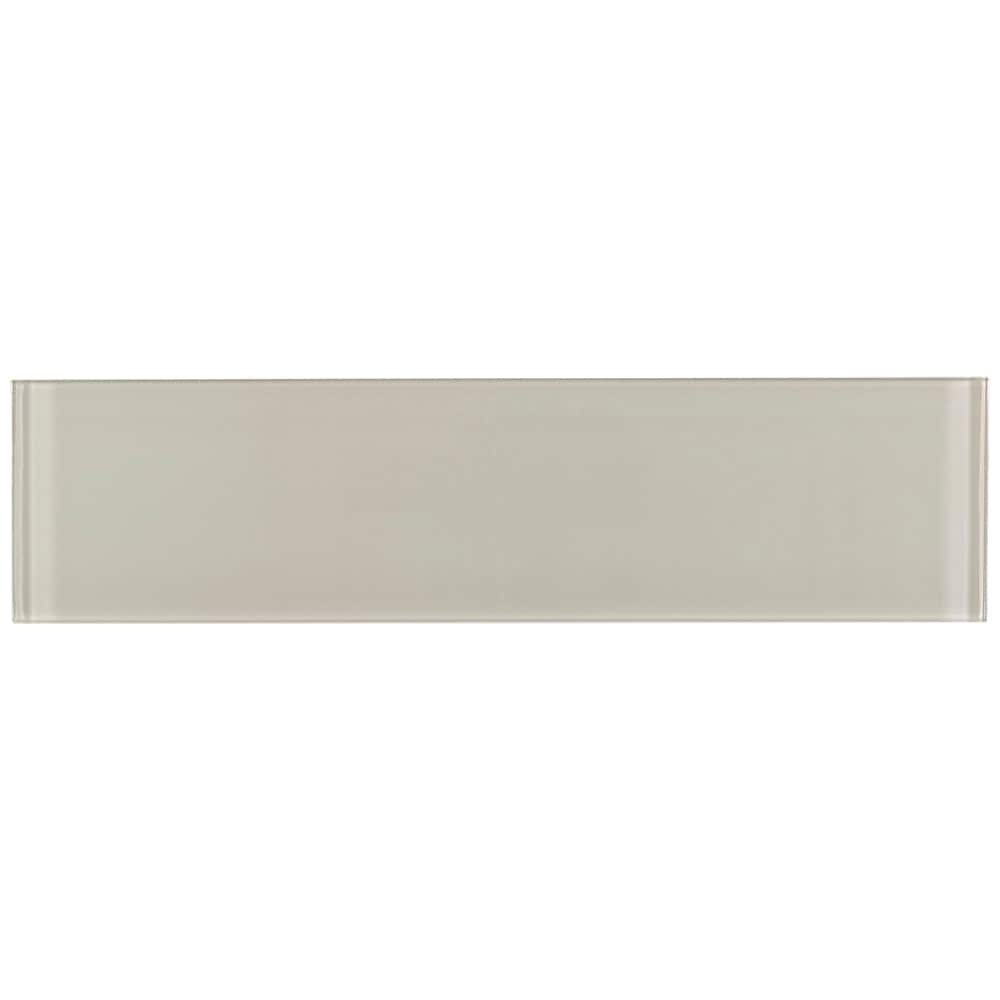 Elida Ceramica 3x12 Beige Glossy Glass Subway Wall Tile, 3-in x 12-in