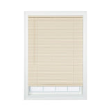 Project Source 1-in Slat Width 22.5-in x 42-in Cordless Ivory Vinyl Room Darkening Mini Blinds
