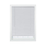 Project Source 1-in Slat Width 45-in x 64-in Cordless White Vinyl Room Darkening Mini Blinds