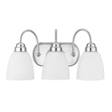 Project Source Wynfield 3-Light Brushed Nickel Traditional Vanity Light, 18.86-in Width