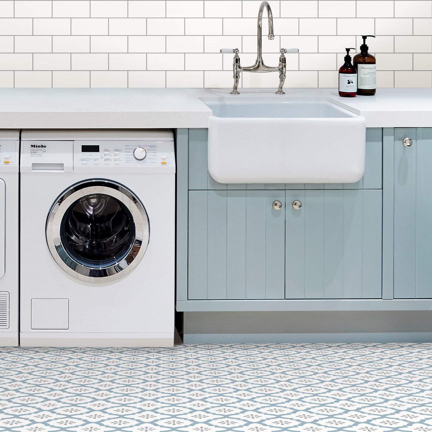 FloorPops Multicolor 12-in x 12-in Water Resistant Peel and Stick Vinyl Tile Flooring, 20-sq ft Carton
