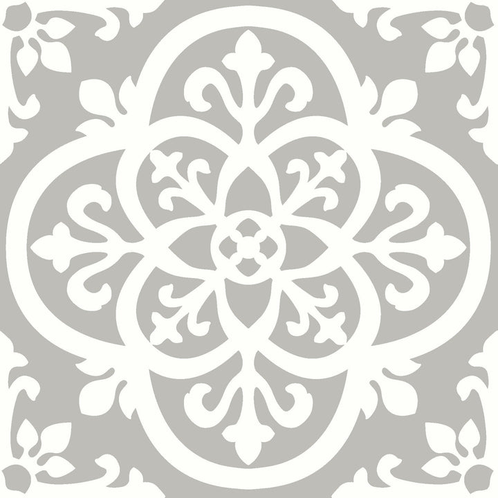 FloorPops Grey 12-in x 12-in Water Resistant Peel and Stick Vinyl Tile Flooring, 20-sq ft Carton