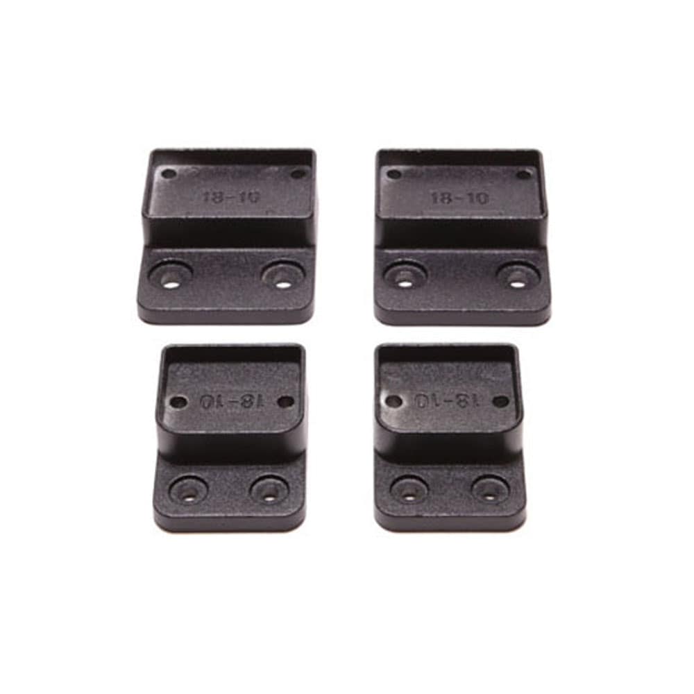 Deckorators 2.5-in x 0.75-in Alx Contemporary Matte Black Aluminum Rail Bracket (4-Pack)