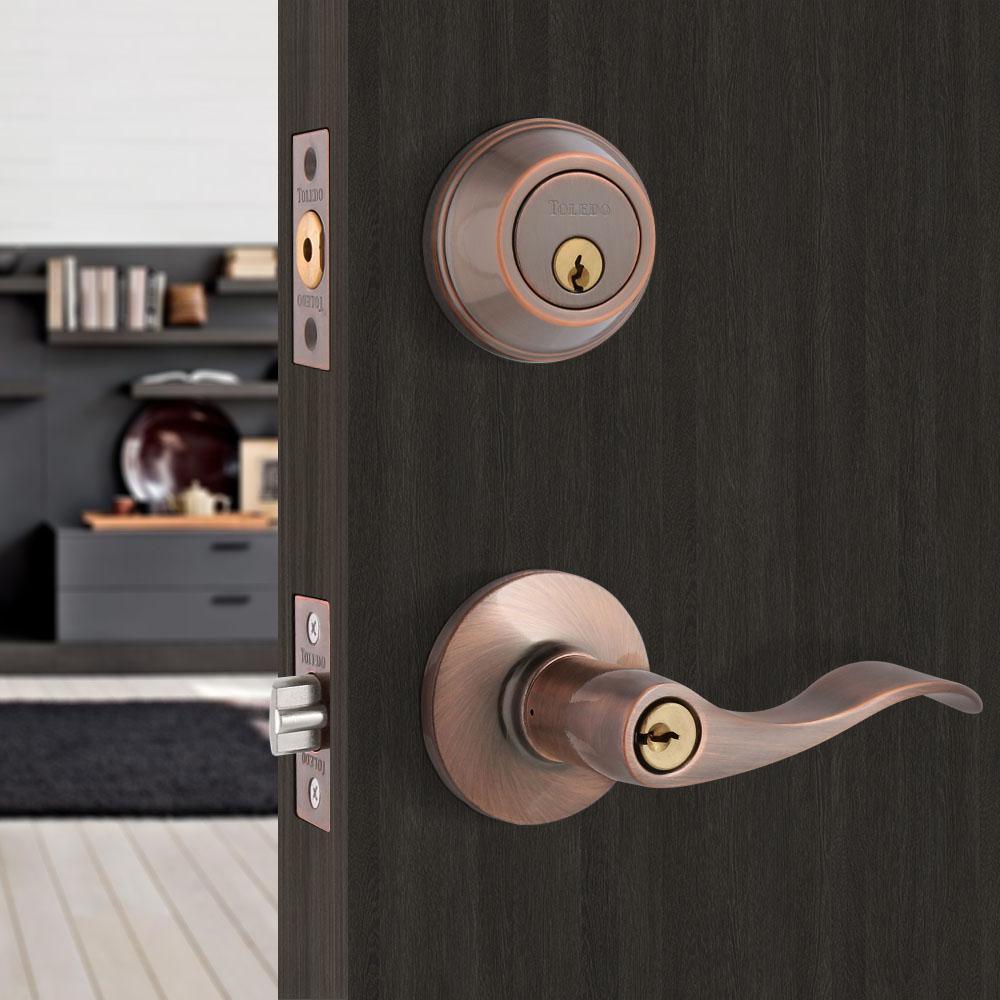 Jaen Double Cylinder Antique Copper Combo Set - Super Arbor