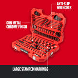 CRAFTSMAN 121-Piece Standard (SAE) and Metric Combination Gunmetal Chrome Mechanics Tool Set with Hard Case