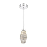 Quoizel Infinity Polished Chrome Transitional Crystal Cylinder Integrated LED Pendant Light