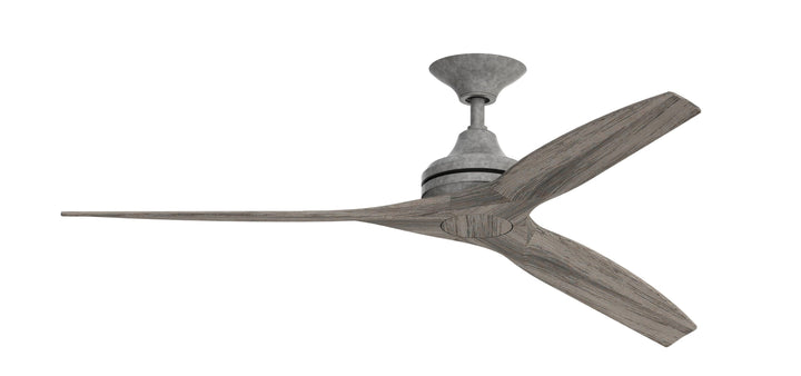 Fanimation Spitfire 60-in Galvanized Indoor/Outdoor Smart Ceiling Fan with Remote (3-Blade)