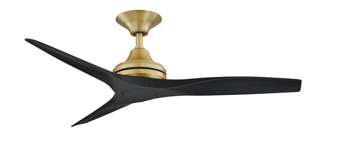Fanimation Spitfire 48-in Brushed Satin Brass Indoor/Outdoor Ceiling Fan with Remote (3-Blade)