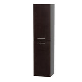 Wyndham Collection Bailey 13.5-in W x 56-in H x 12.25-in D Espresso Bathroom Wall Cabinet