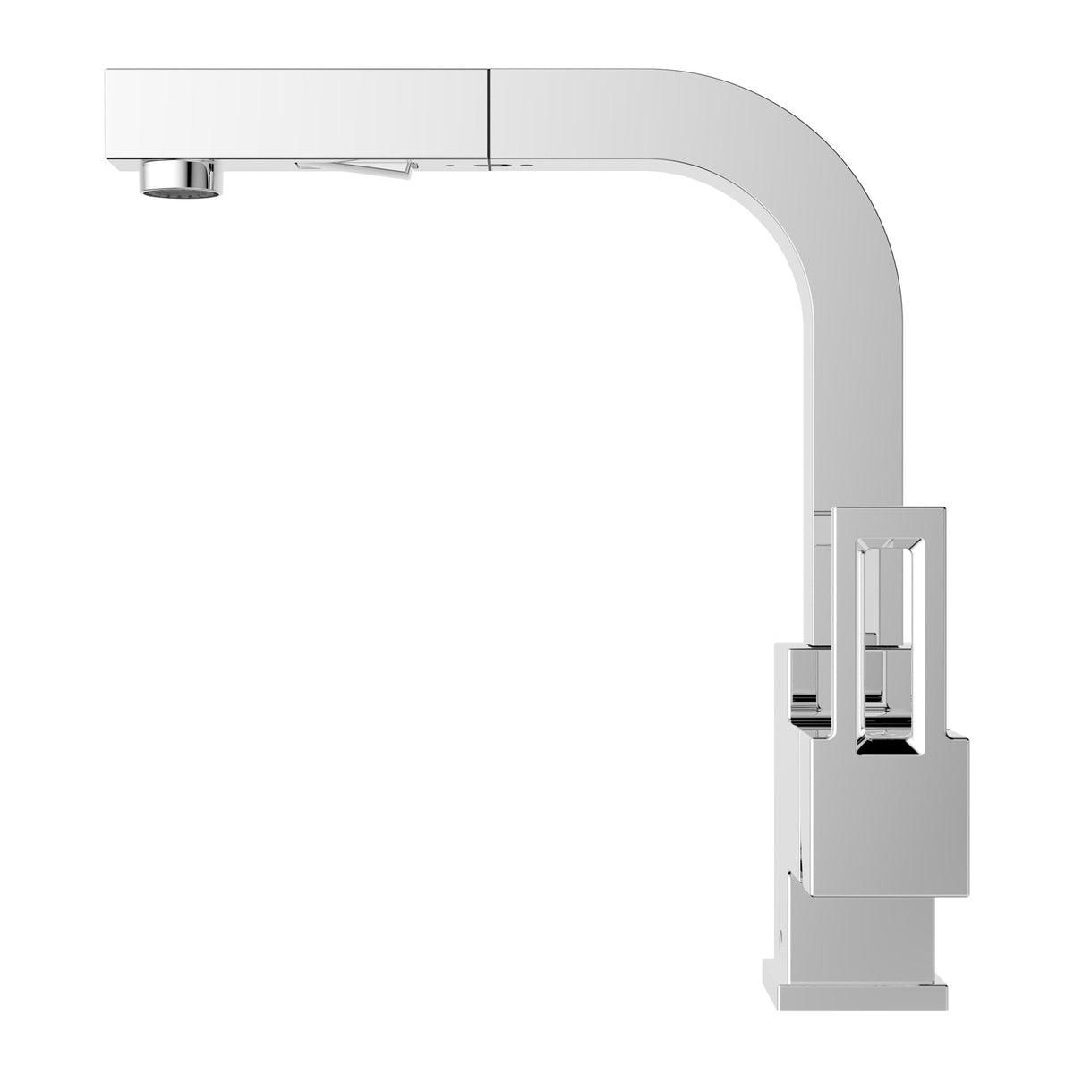Keeney Polished Chrome 1-Handle Deck-Mount Pull-Out Kitchen Faucet