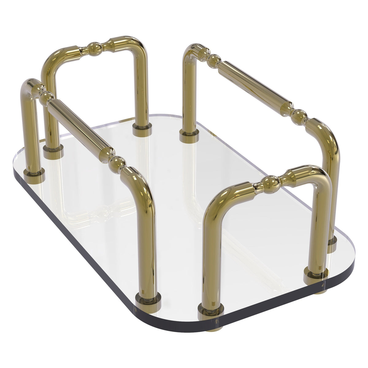 Allied Brass Unlacquered Brass Freestanding Towel Rack