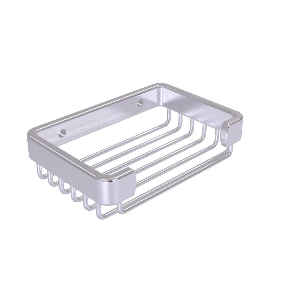 Allied Brass 3.1-in H Screw-Mount Solid Brass Satin Chrome Hanging Shower Caddy
