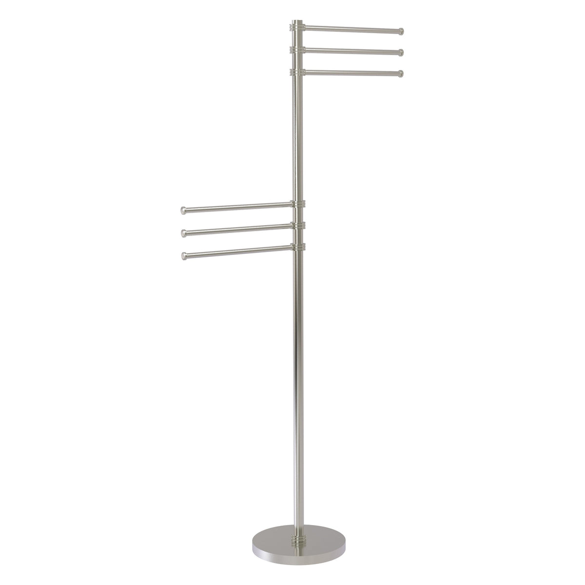 Allied Brass Satin Nickel Freestanding Towel Rack