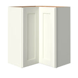 allen + roth Aveley 24-in W x 30.125-in H x 12-in D Linen Diagonal Corner Wall Fully Assembled Cabinet (Flat Panel Shaker Style)