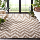 Safavieh Amherst Bellport 10 x 14 Wheat/Beige Indoor Chevron Mid-Century Modern Area Rug