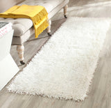 Safavieh New Orleans Shag 2 ft x 8 ft Off-White Indoor Solid Handcrafted Runner Rug