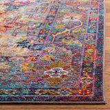 Safavieh Crystal Celeste 2 x 7 Navy/Light Blue Indoor Distressed Overdyed Vintage Runner Rug