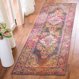 Safavieh Crystal Celeste 2 x 7 Navy/Light Blue Indoor Distressed Overdyed Vintage Runner Rug