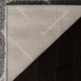 Safavieh Arizona Myra Shag 5 x 5 Gray/Ivory Round Indoor Trellis Moroccan Area Rug
