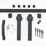 36 in. x 84 in. K-Bar Auburn Interior Sliding Barn Door Slab with Hardware Kit