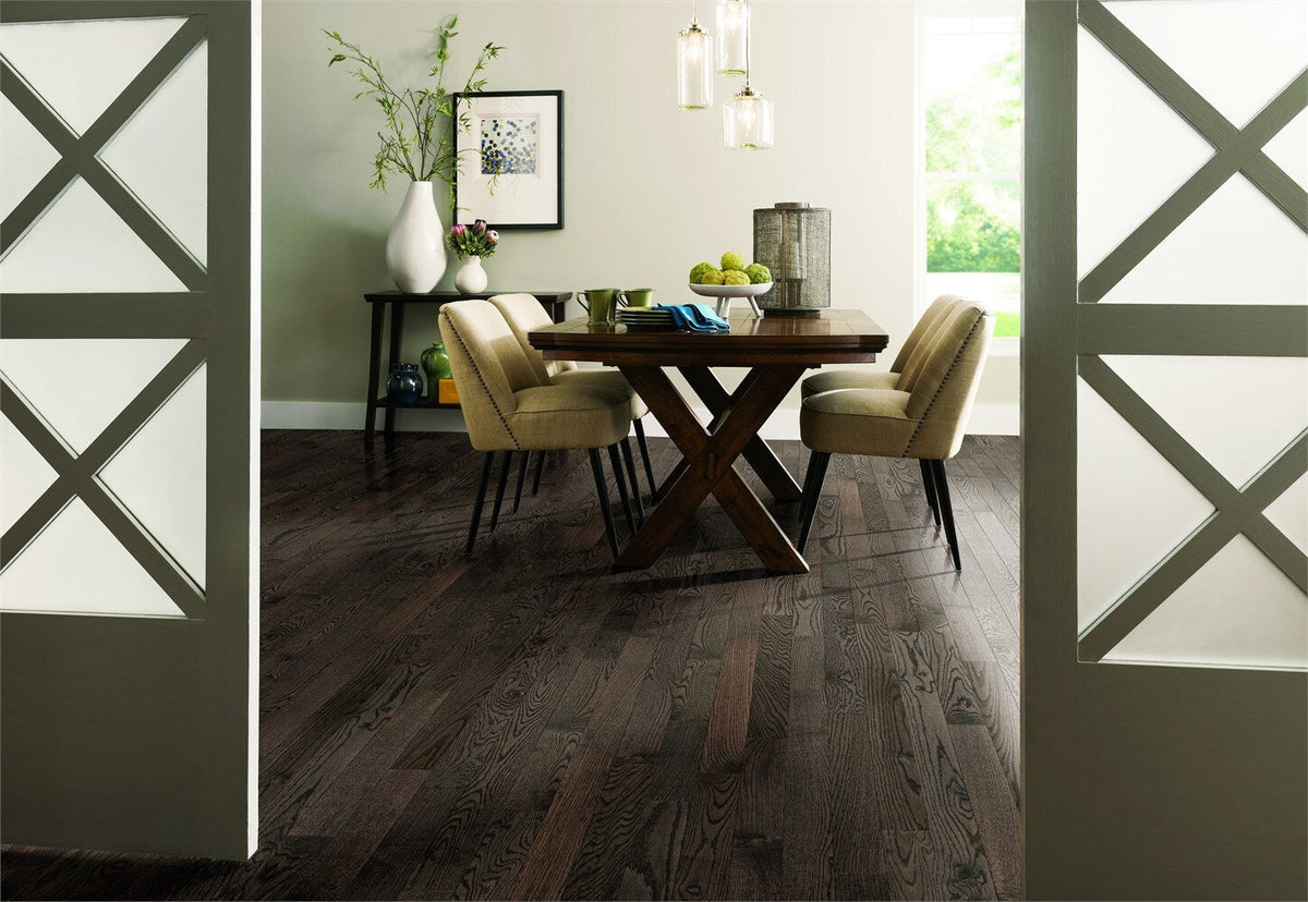 Bruce Frisco Pewter Oak 3-1/4-in W x 3/4-in T x Varying Length Smooth/Traditional Solid Hardwood Flooring (22-sq ft / Carton)