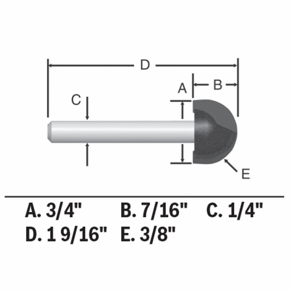 Bosch 3/4-in Carbide-Tipped Core Box Router Bit, 1/4-in Shank