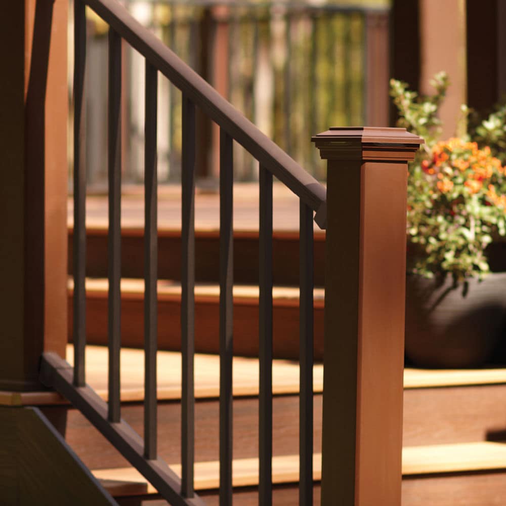 Trex Signature 8-ft x 36-in Bronze Aluminum Deck Stair Rail Kit
