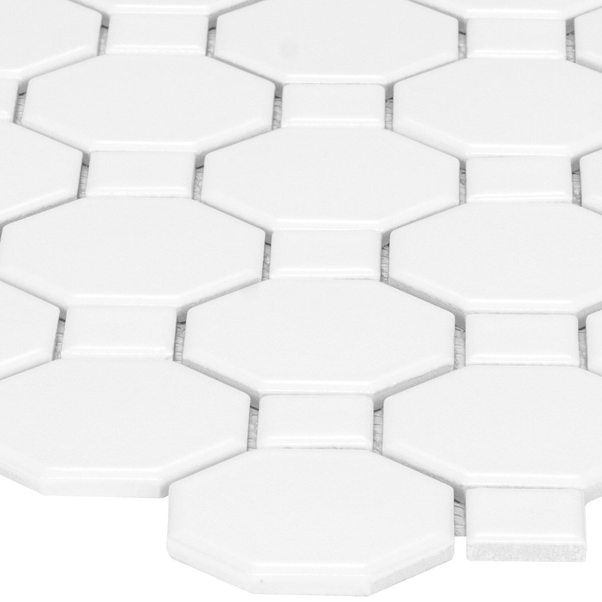 Satori Hudson Brilliant White Bistro 12-in x 12-in Matte Porcelain Hexagon Wall Tile (0.91-sq ft per Piece)