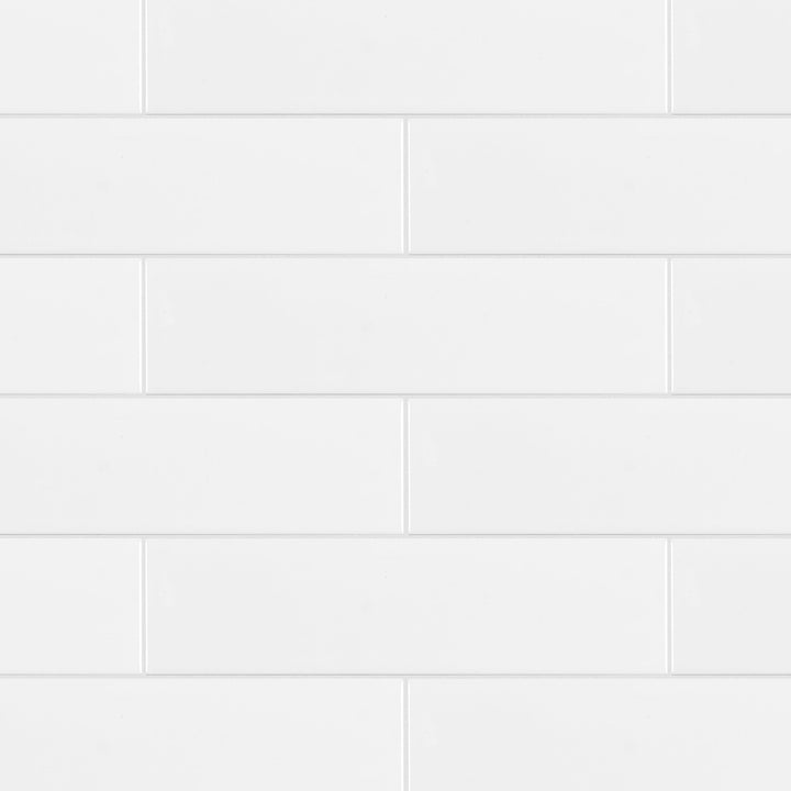 Satori Hudson Brilliant White 4-in x 16-in Glossy Ceramic Subway Wall Tile (0.43-sq. ft/ Piece)
