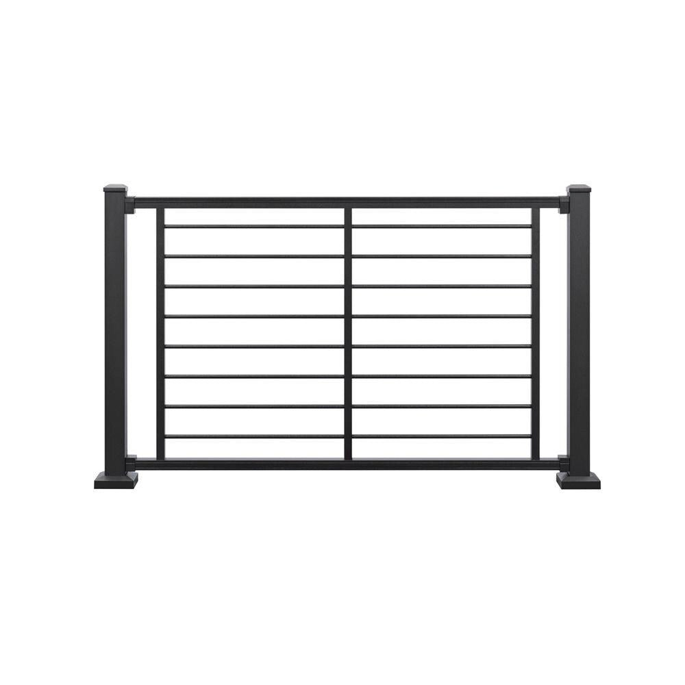 Trex Signature 8-ft x 42-in Charcoal Black Aluminum Deck Rail Kit