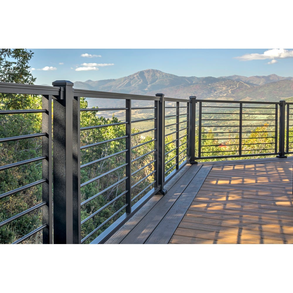 Trex Signature 6-ft x 42-in Charcoal Black Aluminum Deck Rail Kit
