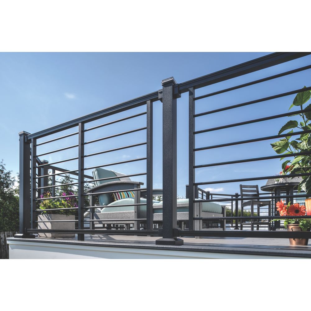 Trex Signature 6-ft x 42-in Charcoal Black Aluminum Deck Rail Kit