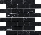 Satori Nero 12-in x 12-in Polished Natural Stone Marble Look Mosaic Wall Tile (0.97-sq. ft/ Piece)
