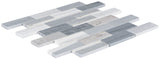 Satori Palissandro 12-in x 12-in Polished Natural Marble Brick Mosaic Wall Tile, Marble Look (0.97 sq ft per Piece)