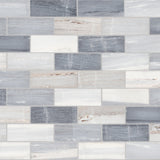 Satori Palissandro 12-in x 12-in Polished Natural Stone Marble Look Mosaic Floor and Wall Tile (0.97-sq. ft/ Piece)