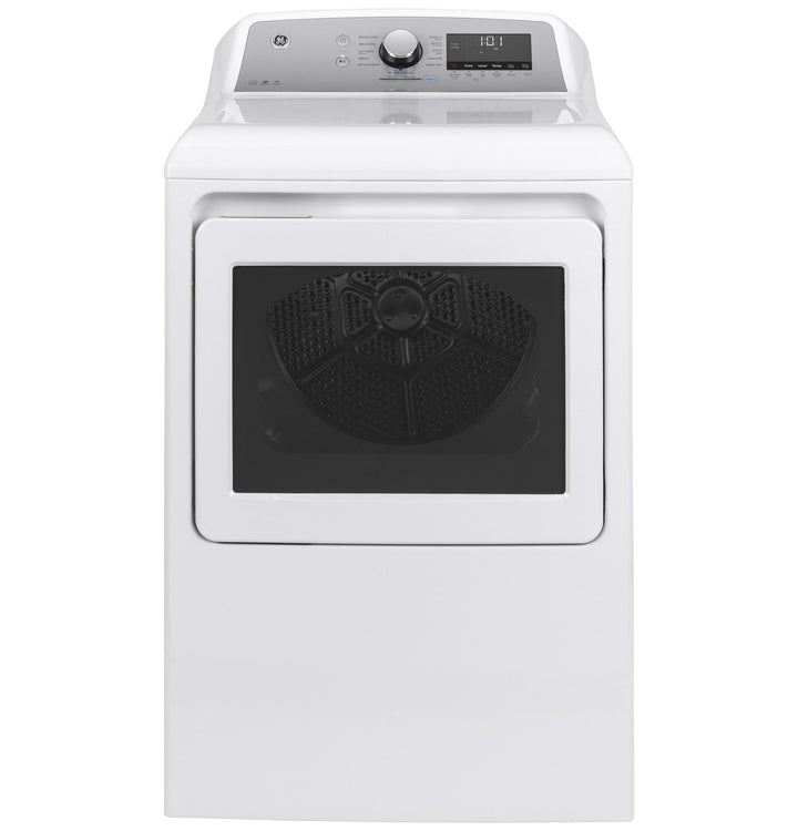 GE 7.4-cu ft Reversible Side Swing Door Steam Cycle Gas Dryer (White) ENERGY STAR
