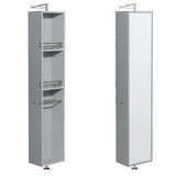 Wyndham Collection Amare 13.75-in W x 73-in H x 15-in D Dove Gray Bathroom Wall Cabinet