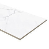 Satori Statuario Matte 12-in x 24-in Porcelain Marble-Look Floor & Wall Tile, Rectified Edge