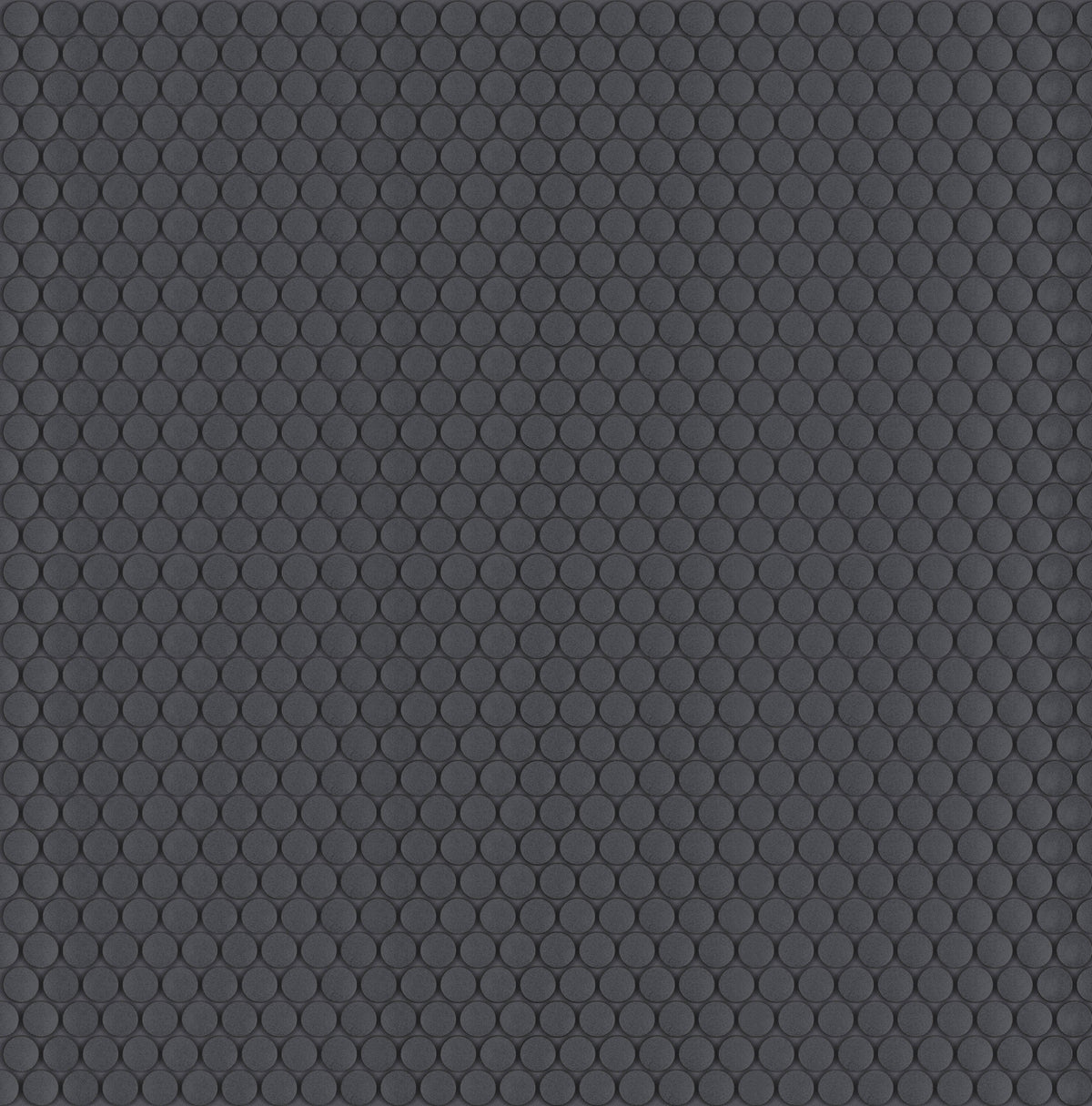 Satori Hudson Carbon Matte 12-in x 12-in Unglazed Porcelain Penny Round Floor and Wall Tile (0.9-sq ft per Piece)