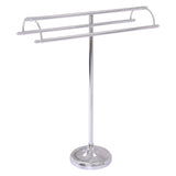 Allied Brass Free Standing Double Arm Towel Holder in Polished Chrome